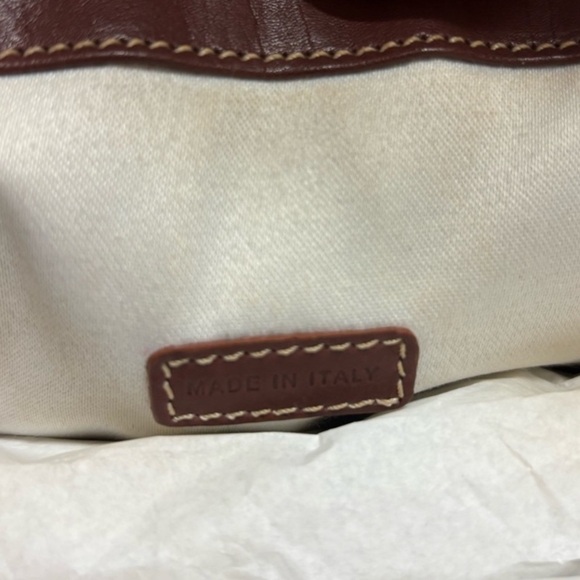 Jane Bolinger Made in Italy 100% Leather Satchel Bag Purse - Picture 6 of 9